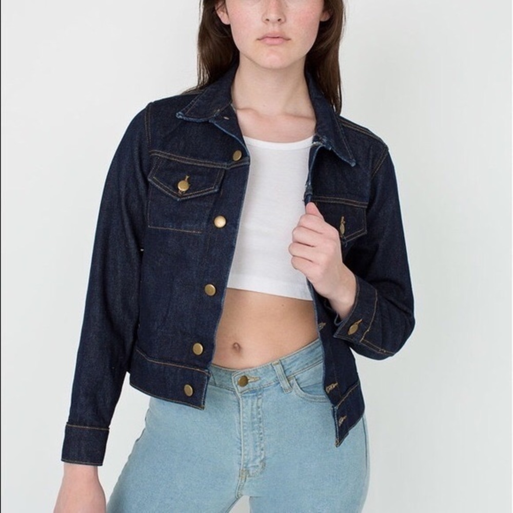 BNWT American apparel oversized dark denim jacket